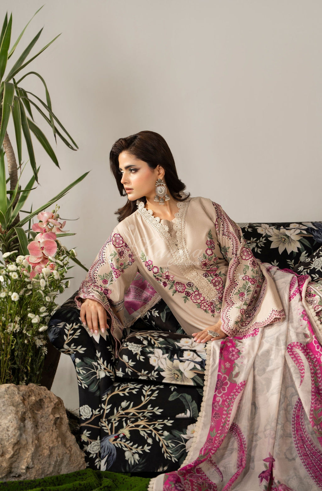 LIGHT SAND seated with dupatta