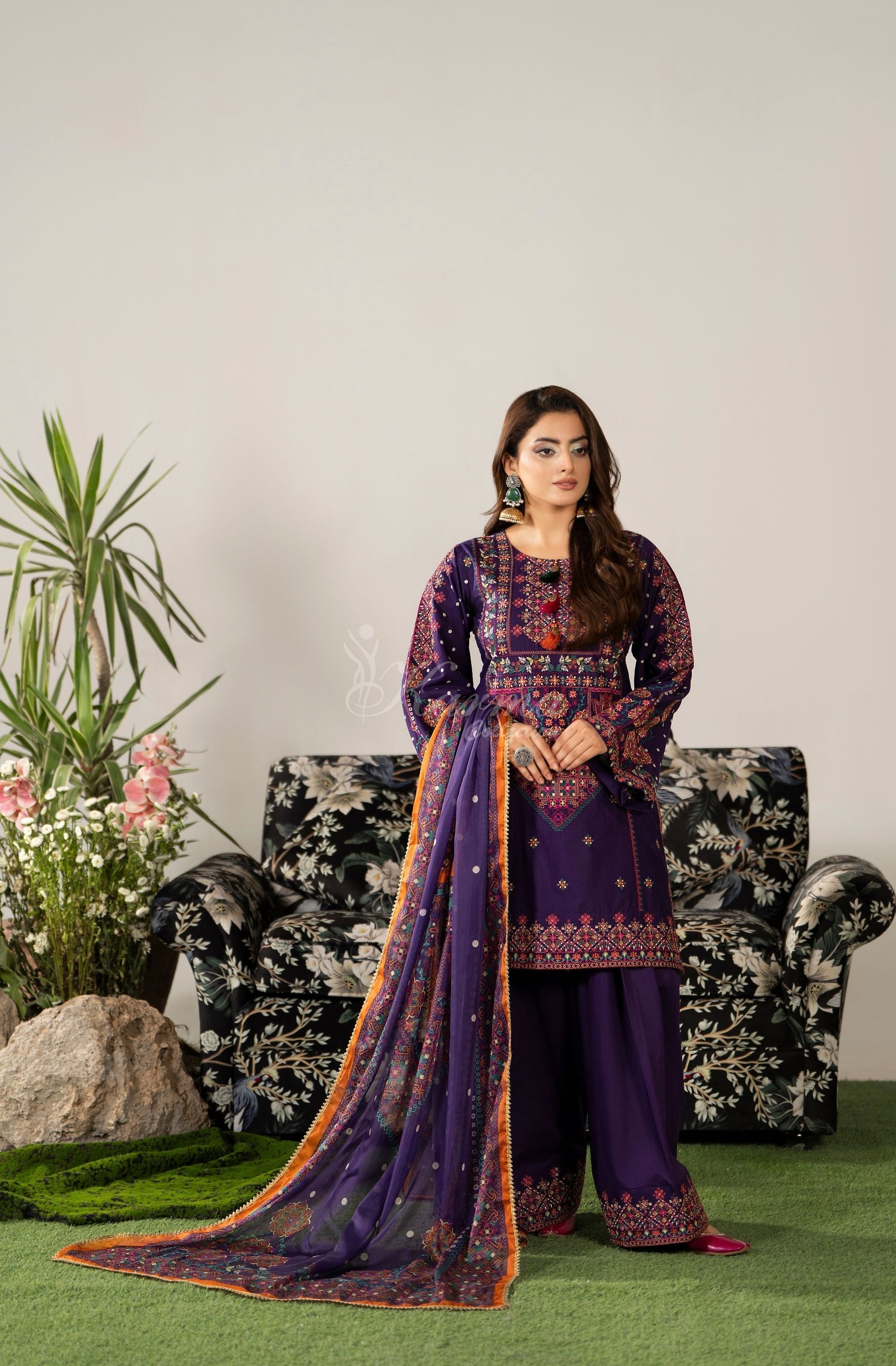 DARK PLUM - Full length outdoor