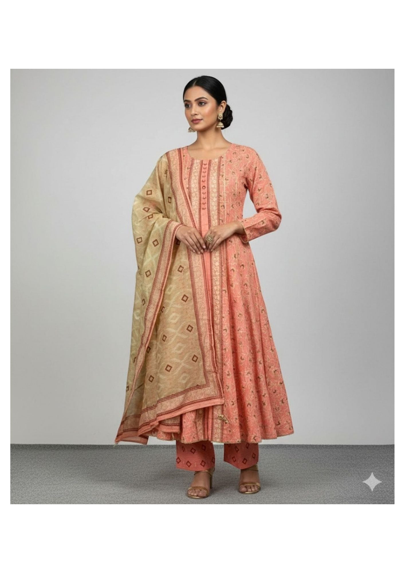 3 Piece Printed Lawn Frock