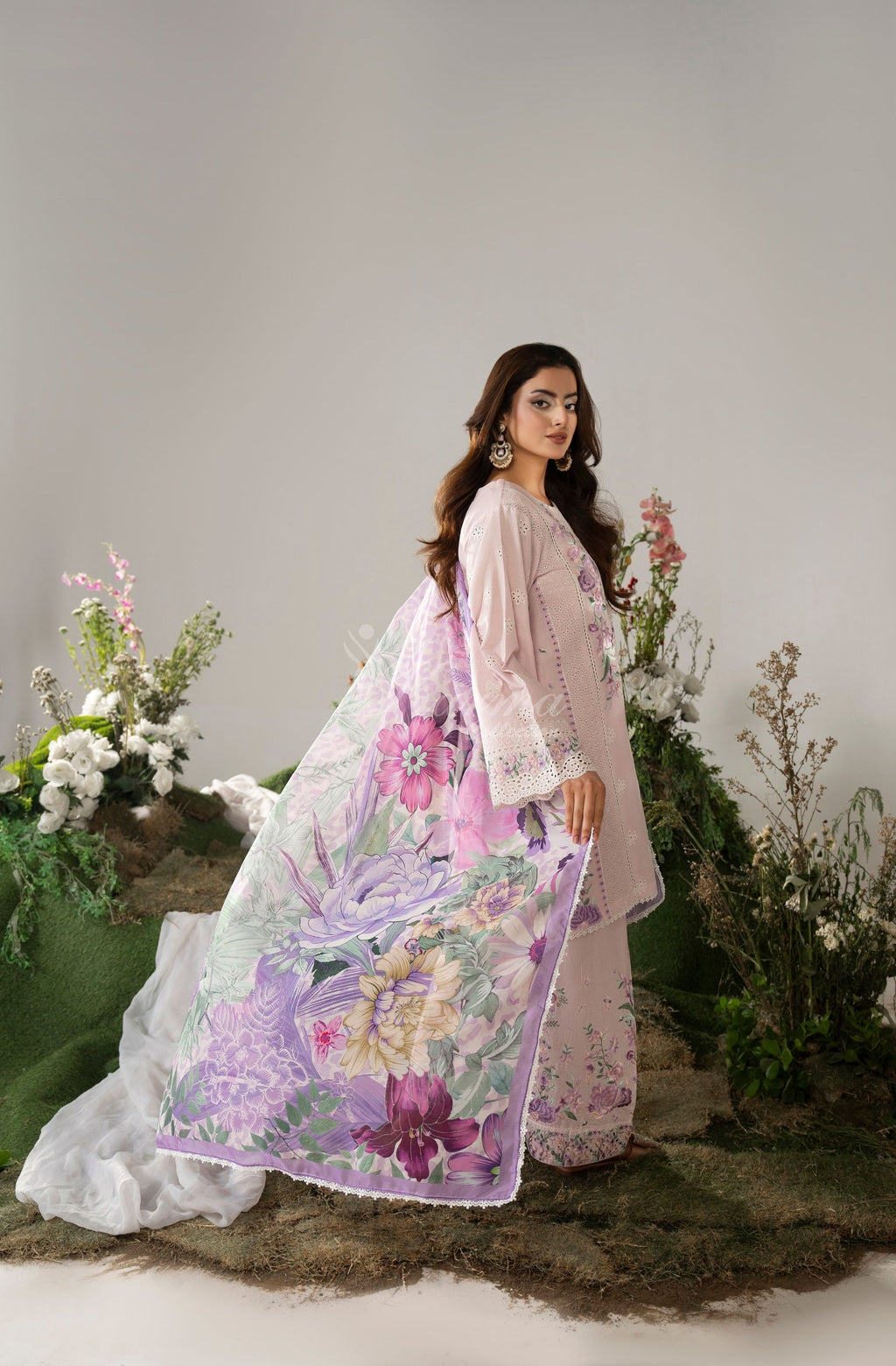 PINK-LAVENDER full view with dupatta