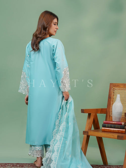 Ice Blue Husn e Hayat - Back View