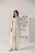Zeenat PRET Ivory Peach - Full outfit with dupatta drape